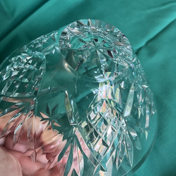 Vintage WATERFORD Innisfree Pattern Cut Lead Crystal 6" Diameter Tapered Bowl - Picture 10 of 11